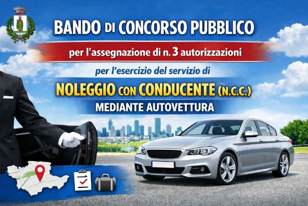 bando di concorso per 3 licenze NCC
