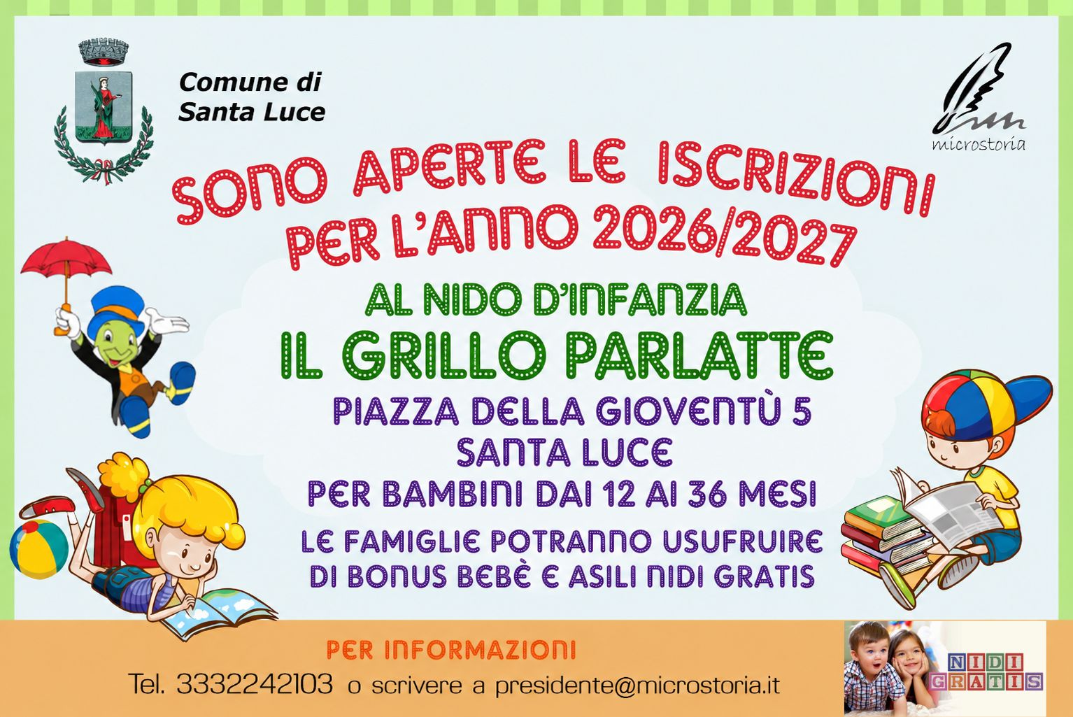 iscrizioni nido privato ae 2026 2027