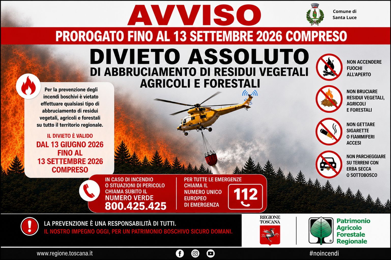 proroga periodo rischio incendi