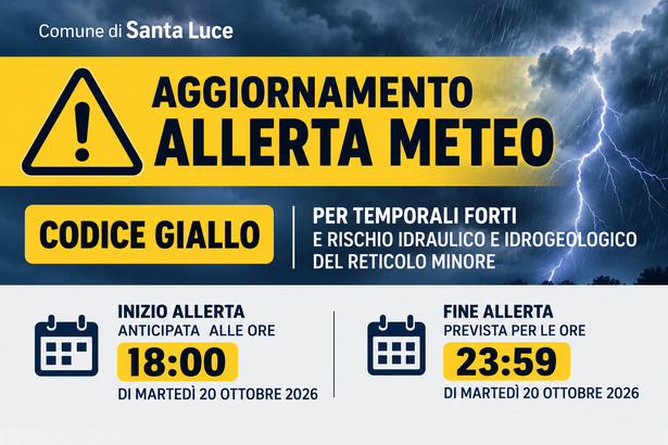 aggiornamento allerta gialla