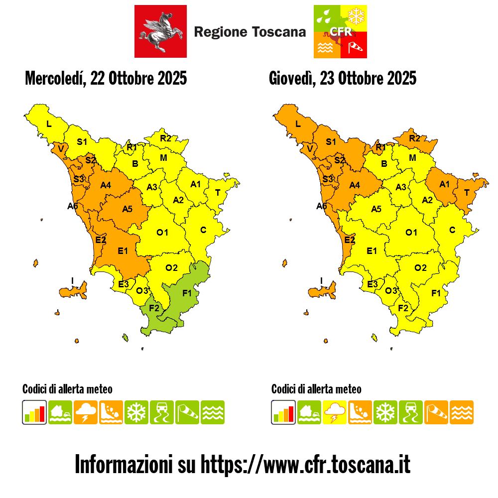 allerta gialla 23 ottobre